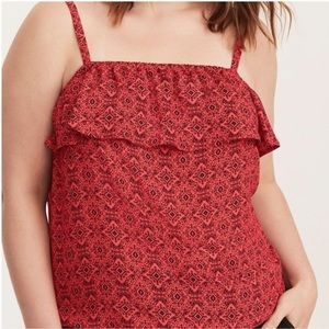 Torrid printed ruffle accent top - plus size 4x